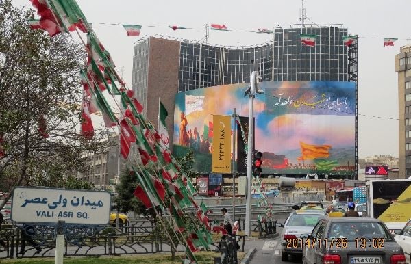 Another view of the Mahdi and Muslim Jesus featured prominently on Vali-Asr Square in Tehran, Iran.