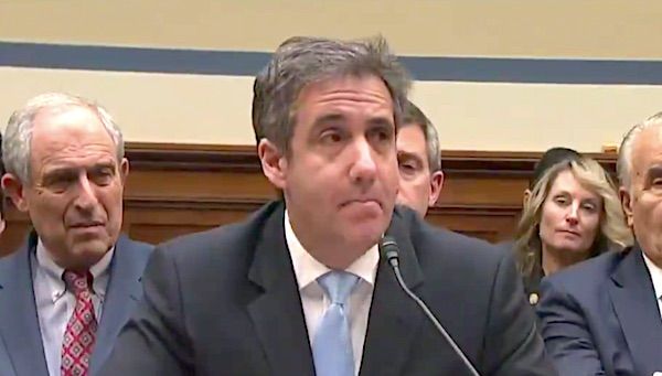 Former Trump lawyer Michael Cohen testifies to the House Oversight and Government Reform Committee Feb. 27, 2019 (Video screenshot)